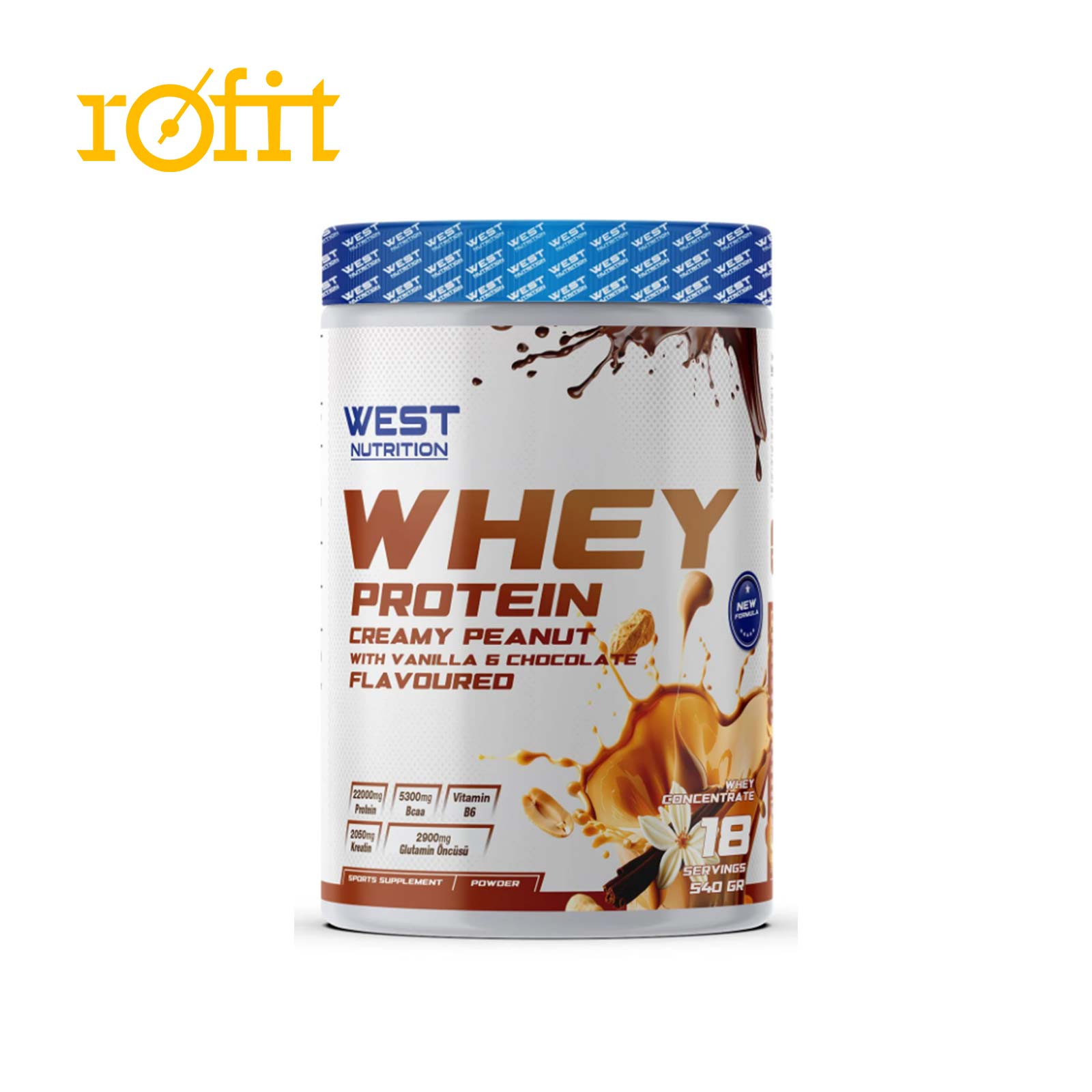 rofit product پودر وی پروتئین 540 گرم وست نوتریشن