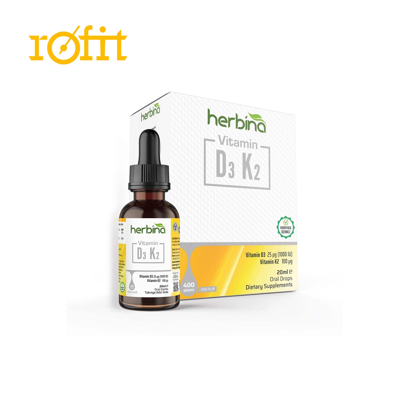 13 ویتامین D3 و K2 هربینا